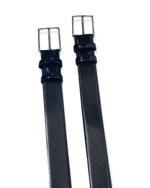 Patent Dot Belt Navy