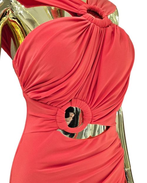 Bold Elegance Cut-Out Midi Dress