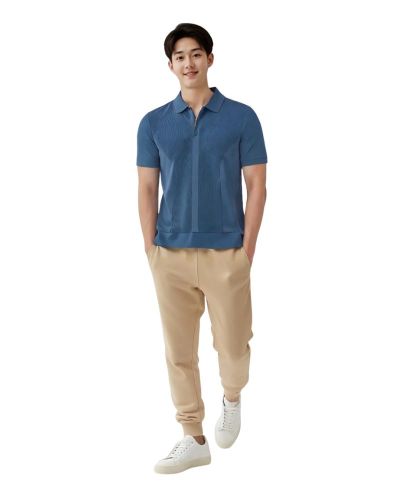 Men’s Short Sleeve Zip-up Knitwear