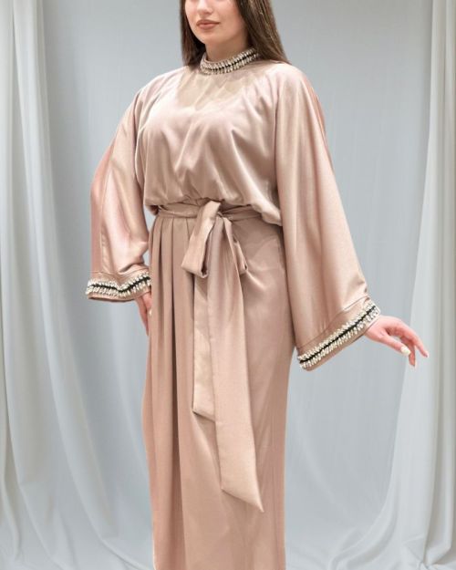 Belted Wide Sleeve Dress