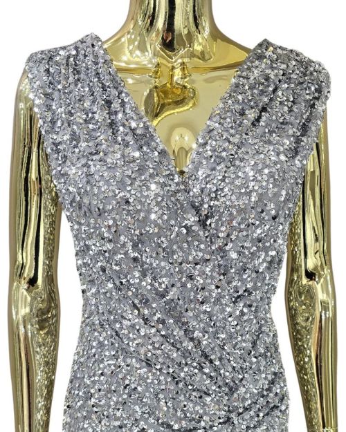Silver Starlight Sequin Gown