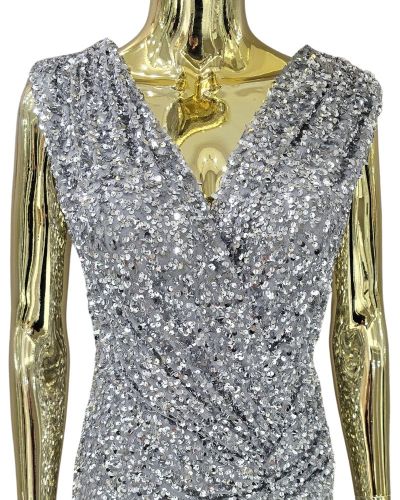 Silver Starlight Sequin Gown