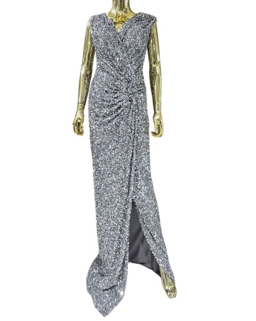 Silver Starlight Sequin Gown