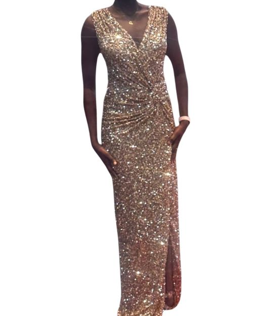 Sequin V-Neck Dress