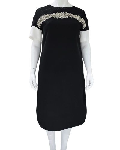 Balizza White Trim Plus-Size Short Dress