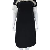 Balizza White Trim Plus-Size Short Dress