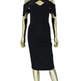 Black Cross-Over Short Dress