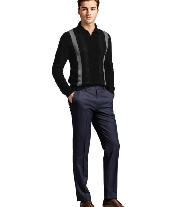 Desch Men's Knitwear Black Stripe