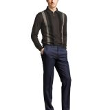 Desch Men's Knitwear Brown Stripe
