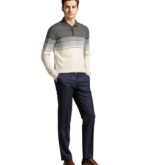 Desch Men's Knitwear Cream Weave