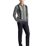 Desch Men's Knitwear Grey Stripe