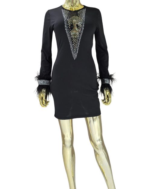 Midnight Feather Short Dress