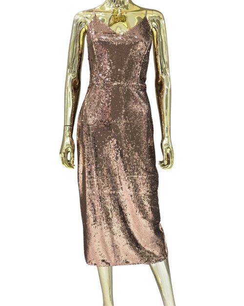 Rose Gold Sequin Short Dress