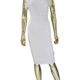 White Feather Short Dress